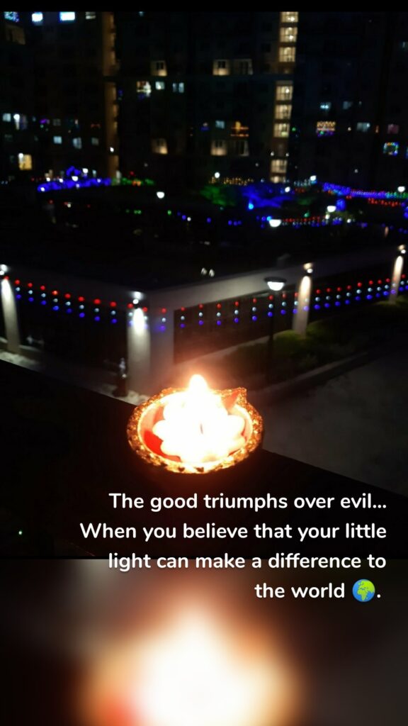 The good triumphs over evil... When you believe that your little light can make a difference to the world 🌍.